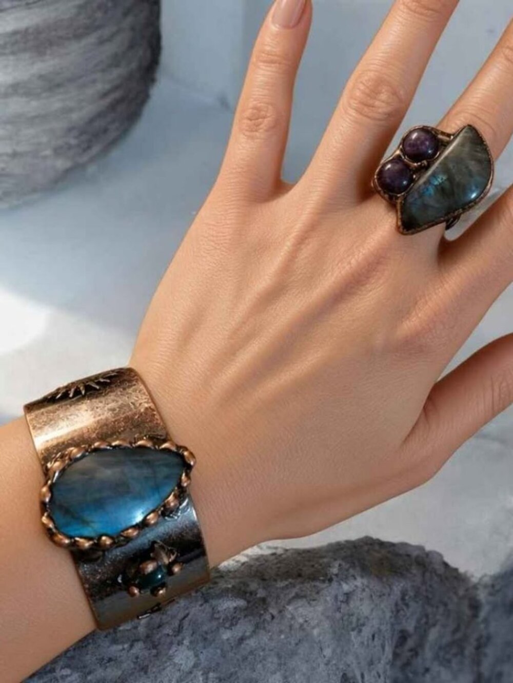 Copper Canyon Labradorite Duo